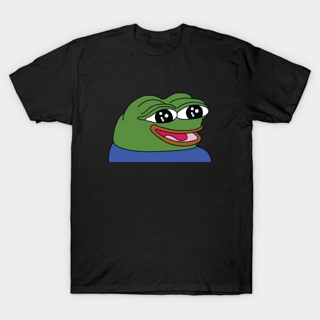 PeepoHappy Emote High Quality T-Shirt by OldDannyBrown